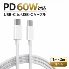 1m Type-C to Type-Cケーブル PD60W急速充電 データ転送