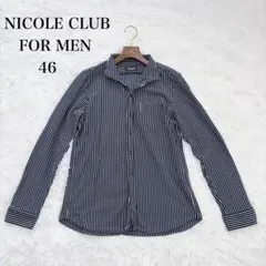 NICOLE CLUB FOR MEN（46）七分袖ニットシャツ　ストレッチのサムネイル