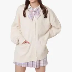 WEGO スクールカーディガン ホワイト