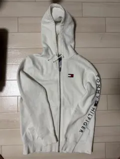 TOMMY HILFIGER ジップアップパーカー ホワイト S