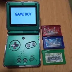 ゲームボーイアドバンスSPレックウザ IPS液晶V7.1 ソフト3本セット