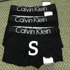 S Calvin Klein ボクサーパンツ 3枚セット 黒　sサイズ