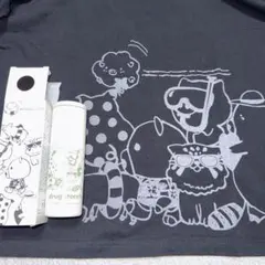新品❣️ キャラクターTシャツ+ノベルティ氷嚢　ブラック　モフマヌル　ハートン他のサムネイル