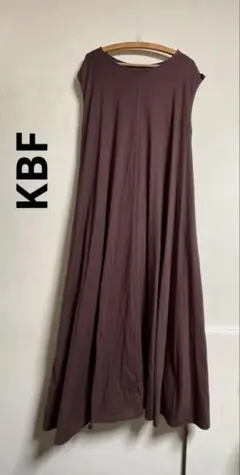 ★KBF★ワインレッドのカットソー生地のワンピース★