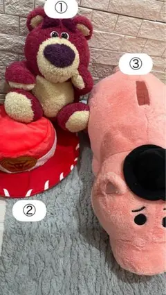 トイストーリーぬいぐるみ　ロッツォとハムとジェシーの帽子　ぬいぐるみ