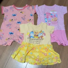 アンパンマン　ロンパース　3点セット　女の子