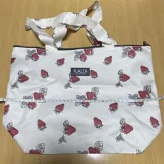 KALDI いちご柄 トートバッグ