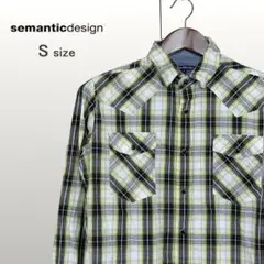 semantic design ウエスタン チェックシャツ 長袖 S 0013のサムネイル