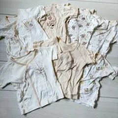 【50~60size】7枚セット　新生児ベビー肌着セット　短肌着3枚　長肌着4枚