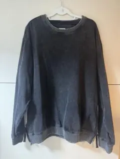 ZARA デニム セーター スウェット サイド ジップ クラッシュ ザラ 
