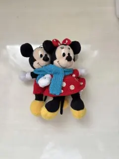 【著名発送】【希少品】ミッキーミニー ぬいぐるみキーホルダー