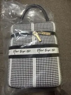 HLT Jacquard Vanity Bag Silver Herlipto