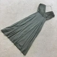 ラグナムーン【S】緑系 ドレスワンピース ロング丈 Aライン フレア 冠婚葬祭