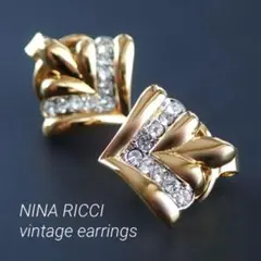 ニナリッチ ゴールド イヤリング NINA RICCI ヴィンテージイヤリング