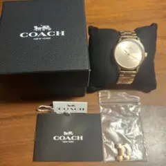 COACH ゴールド クロノグラフ 時計 - メルカリ