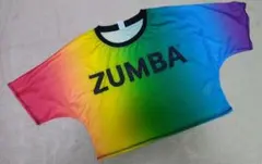 ZUMBA レインボー メッシュTシャツ S
