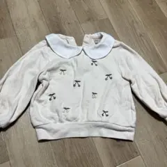 petit main チェリー刺繍 トレーナー 100cm