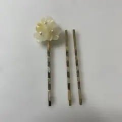 花形ホワイトヘアピンセット