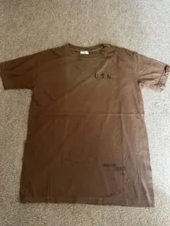 米軍実物 U.S.N. アンダーシャツ Tシャツ ブラウン