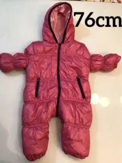 カバーオール 70 スノーウェア スキー ダウン　つなぎ　防寒 雪遊び　おくるみ