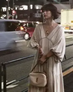 ETRE TOKYO  リネンボリュームマキシドレス　完売ワンピース