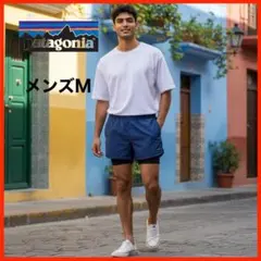 A4581★美品★patagonia*バギーショートパンツ*M*ネイビー