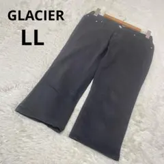 GLACIER グラシア カジュアルパンツ クロップド丈 黒 無地 綿/LL