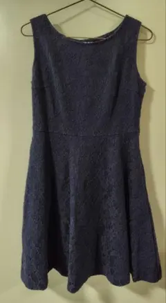 GLACIER ネイビー レース ノースリーブ ワンピース M