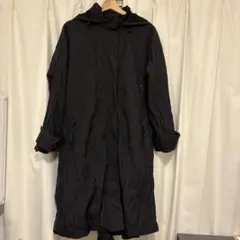 アディダスadidas 薄手ジャケット　コート　雨　春秋　シワ皺加工　黒