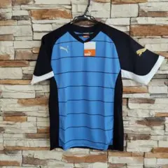 [新品](PUMA ) ストライプ Tシャツ 青/黒(160)