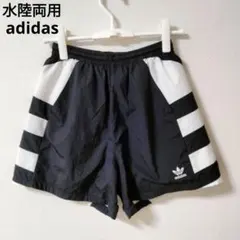 【水陸両用】adidas アディダス ナイロンショートパンツ ビックロゴ S