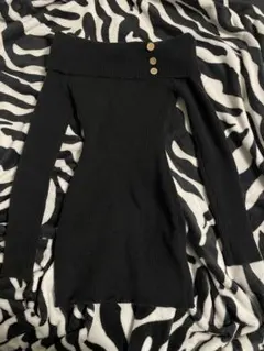 平成ギャル 姫ギャル y2k 00s 韓国 ニット オフショル ミニワンピ