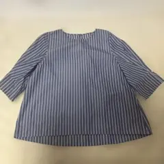 【美品】green label relaxing 5部袖ストライプブラウス