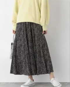 GLOBAL WORK サラサラサテンフレアワイドパンツ　　M