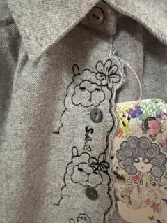 【出品nekozumoさま】Scolar アルパカ刺繍 長袖シャツワンピースのサムネイル