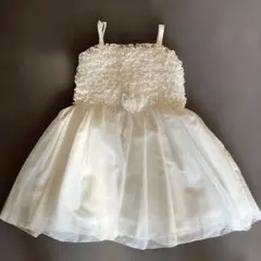 ホワイトフリルドレス　110〜120センチ
