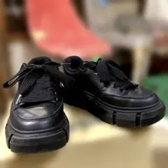 完売！ZARA ザラ　チャンキーソール　厚底スニーカー EUR41 黒ブラック