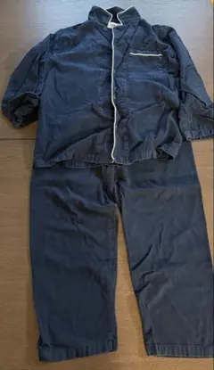 綿100%パジャマ　ネイビー　XL