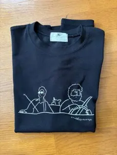 イラストデザイン ブラック コットンTシャツ