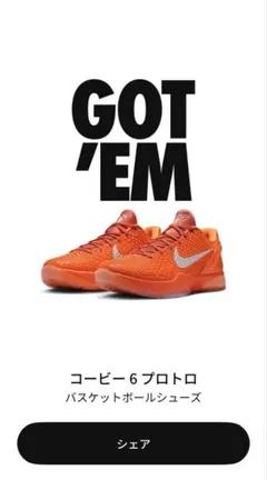 コービー 6 プロトロ バスケットボールシューズ 26.5cm