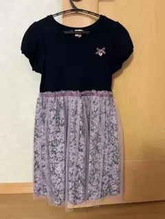 エニィファム　エイビー花柄チュールワンピース（130センチ）