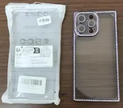 キラキラ ダイヤモンド iPhone 16 Pro Max ケース パープル