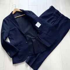 極美品✨マッキントッシュ トロッター セットアップ ネイビー シアサッカー L位 極美品✨マッキントッシュ セットアップ トロッター シアサッカー 紺 S