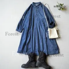 私のデニムワンピース［me］ショート丈　size4L　soulberry