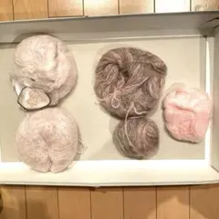 モヘア毛糸　3種