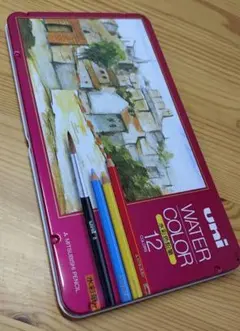 uni WATER COLOR 水彩色鉛筆 12色セットのサムネイル