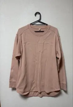 ユニクロ　コットンリブクルーネックT Lサイズ　PINK