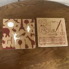 【未使用】無印良品 一緒に遊ぶ工作絵本 知育 きりぬきワークブック 2冊セットのサムネイル