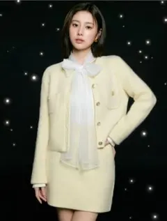 ニュアンスリボンニットプルオーバー SNIDEL スナイデル ニット ホワイト