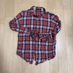 Johnbull チェック柄 長袖シャツ レッド系のサムネイル